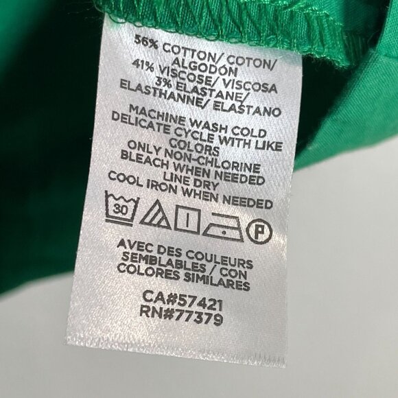 ANN TAYLOR Womens Plus XXL Green Bow Back Tank Top Flutter Strap Sleeveless - Picture 7 of 8